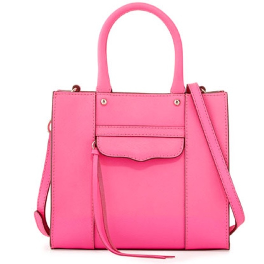 Rebecca Minkoff mini tote in hot pink fuschia